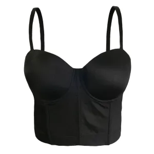 Basic Smooth Women's Bustier Bra Crop Top
