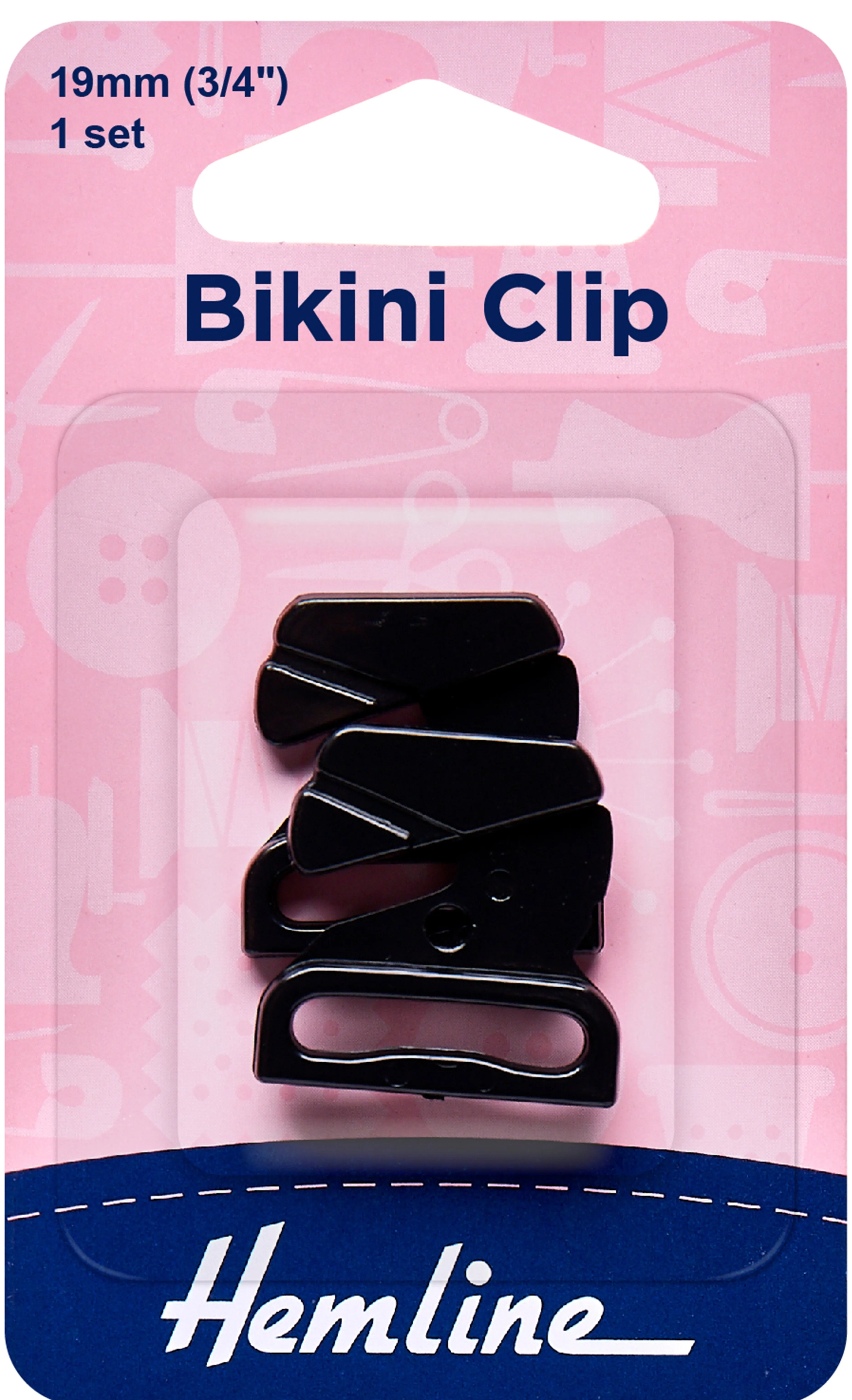 Bikini Clasp Black 19mm