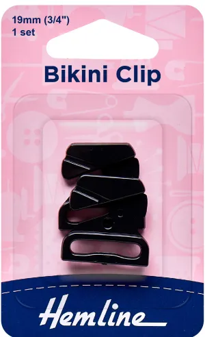 Bikini Clasp Black 19mm