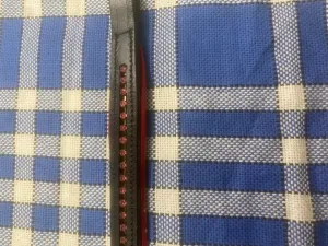 Black leather browband with red padding and bling FREE POSTAGE🟢