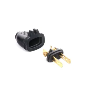 Black Male Wire Plug With Grip