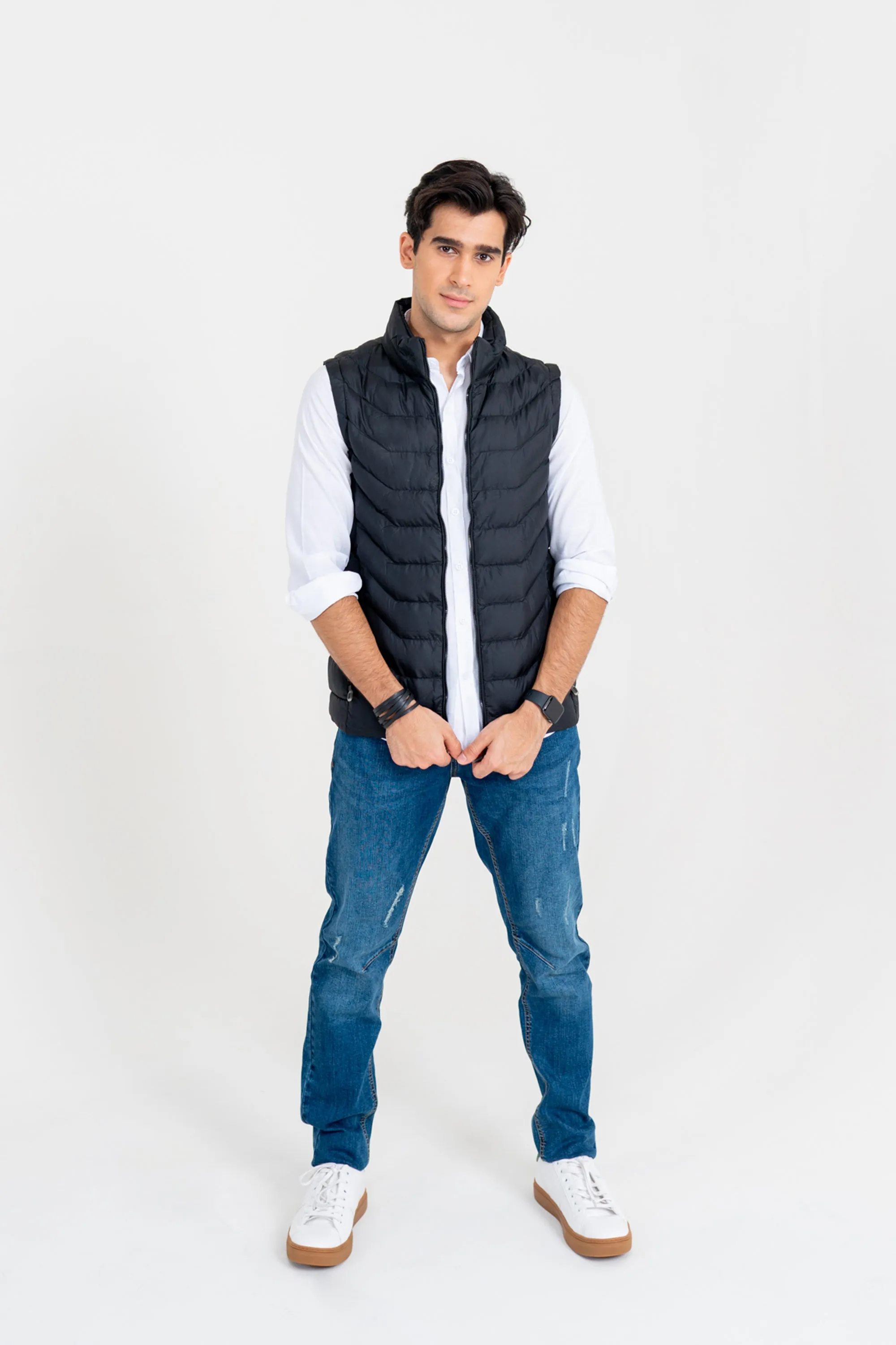 Black Padded Gilet