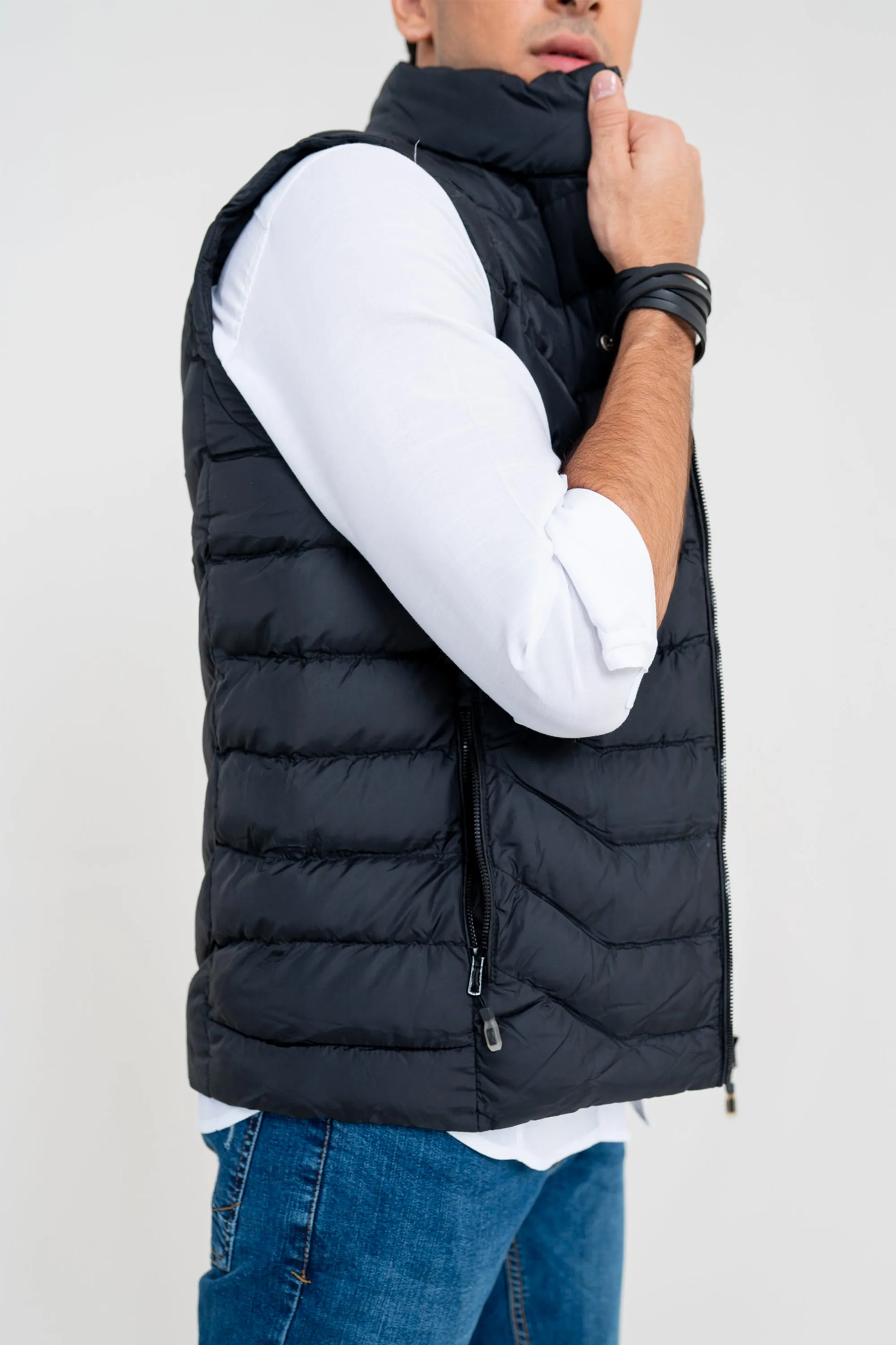 Black Padded Gilet