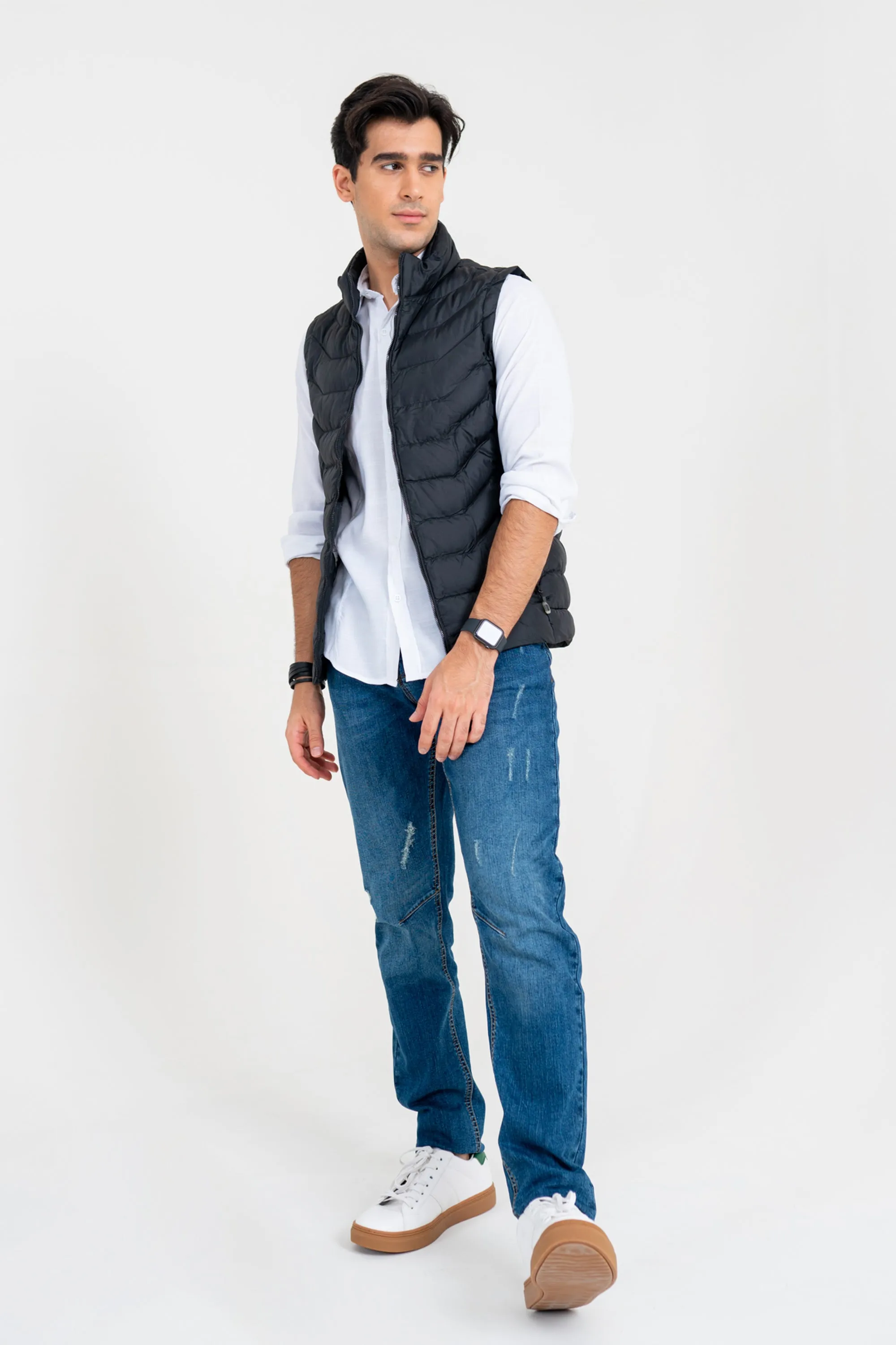 Black Padded Gilet