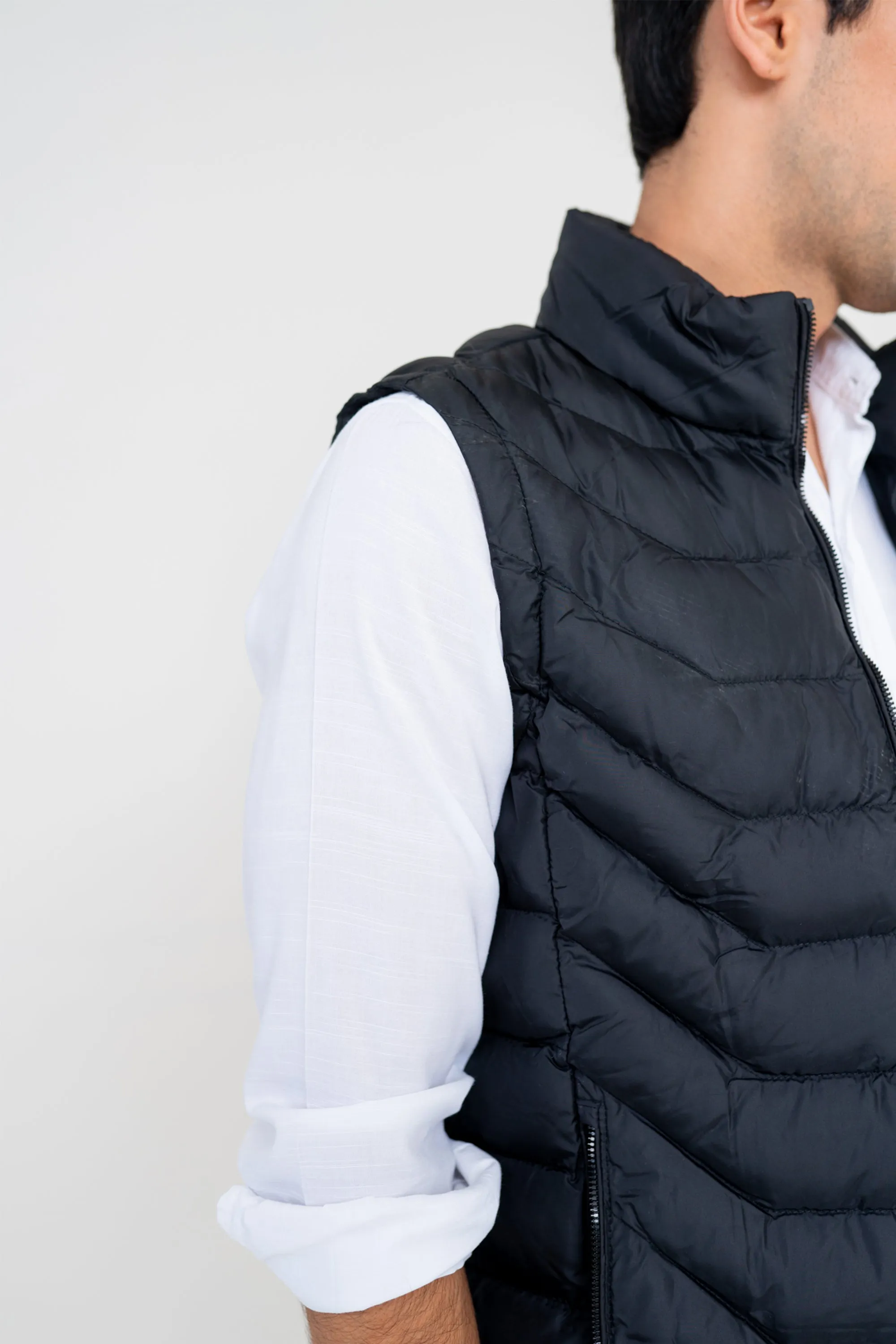 Black Padded Gilet