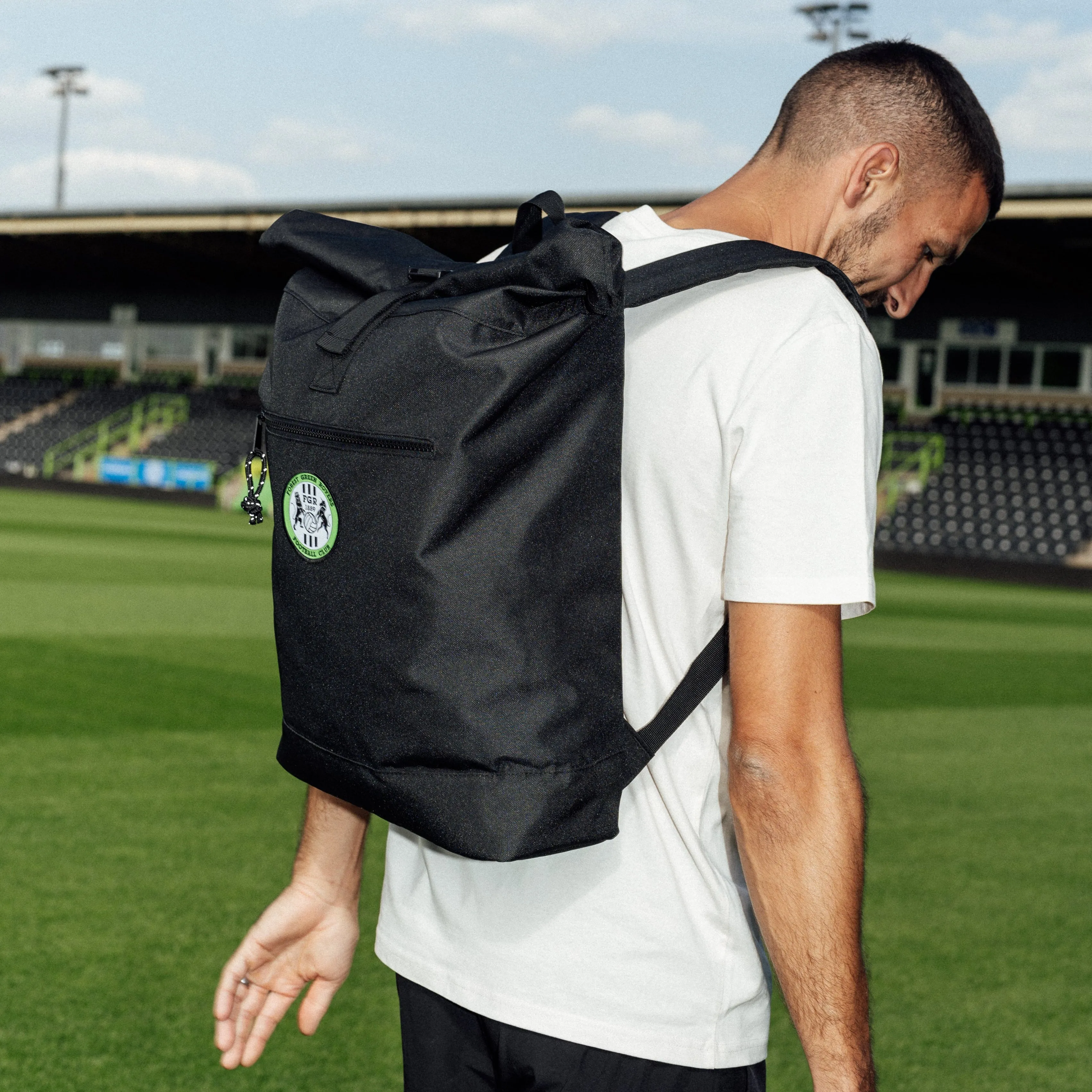 Black Recycled Rolltop Backpack...£30
