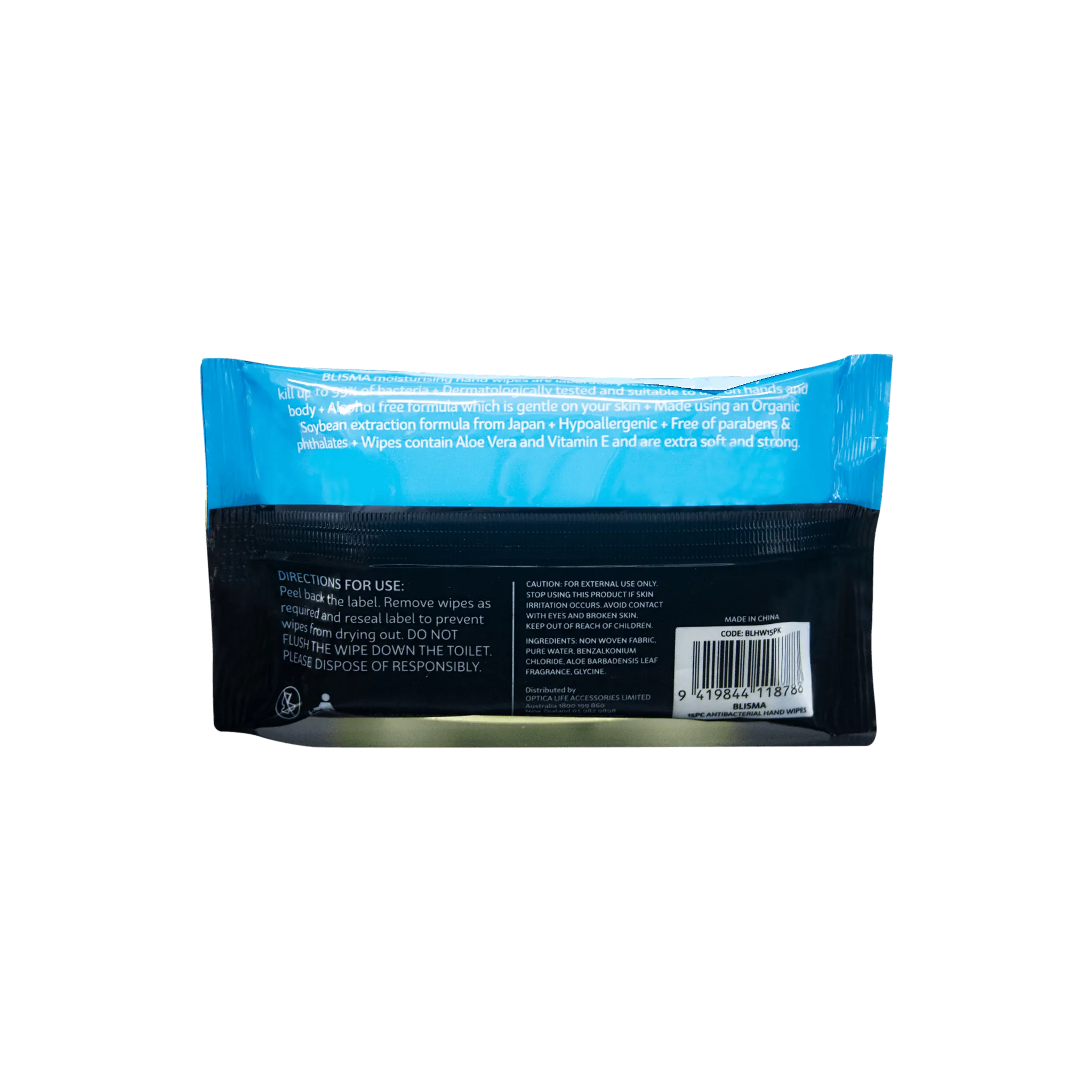 Blisma  Anti-bacterial Wipes 15 Pack