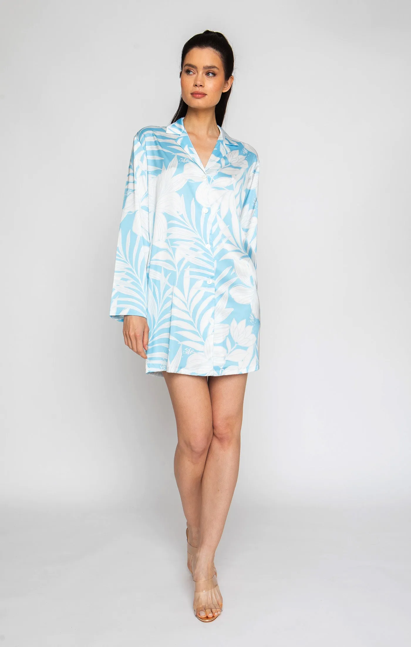 Blue Hawaii Boyfriend Shirt