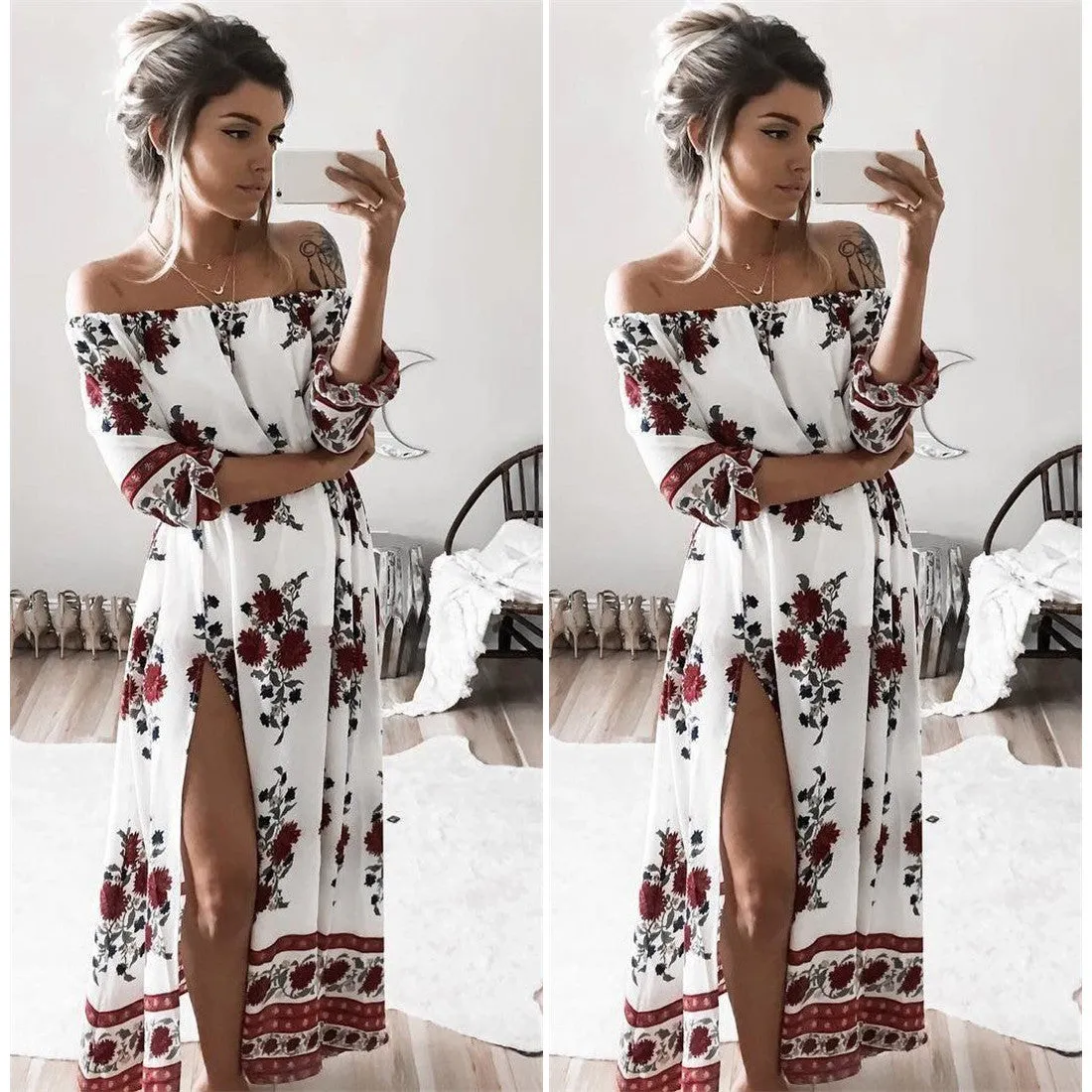Boho Life Off Shoulder Maxi