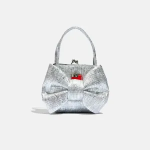 Bow Tie Cig Case in Silver