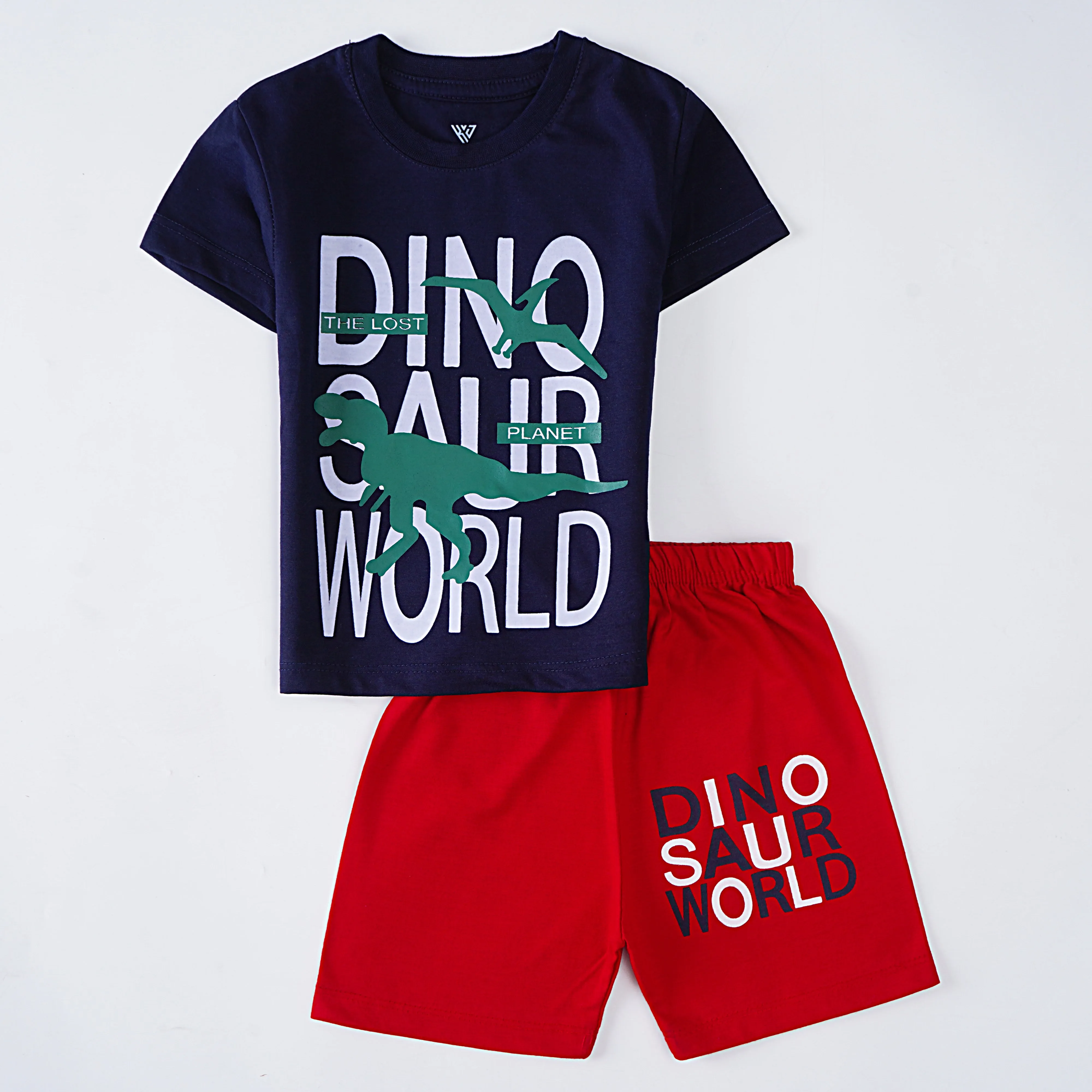 Boys Half Sleeves 2 Piece Suit (Dino)