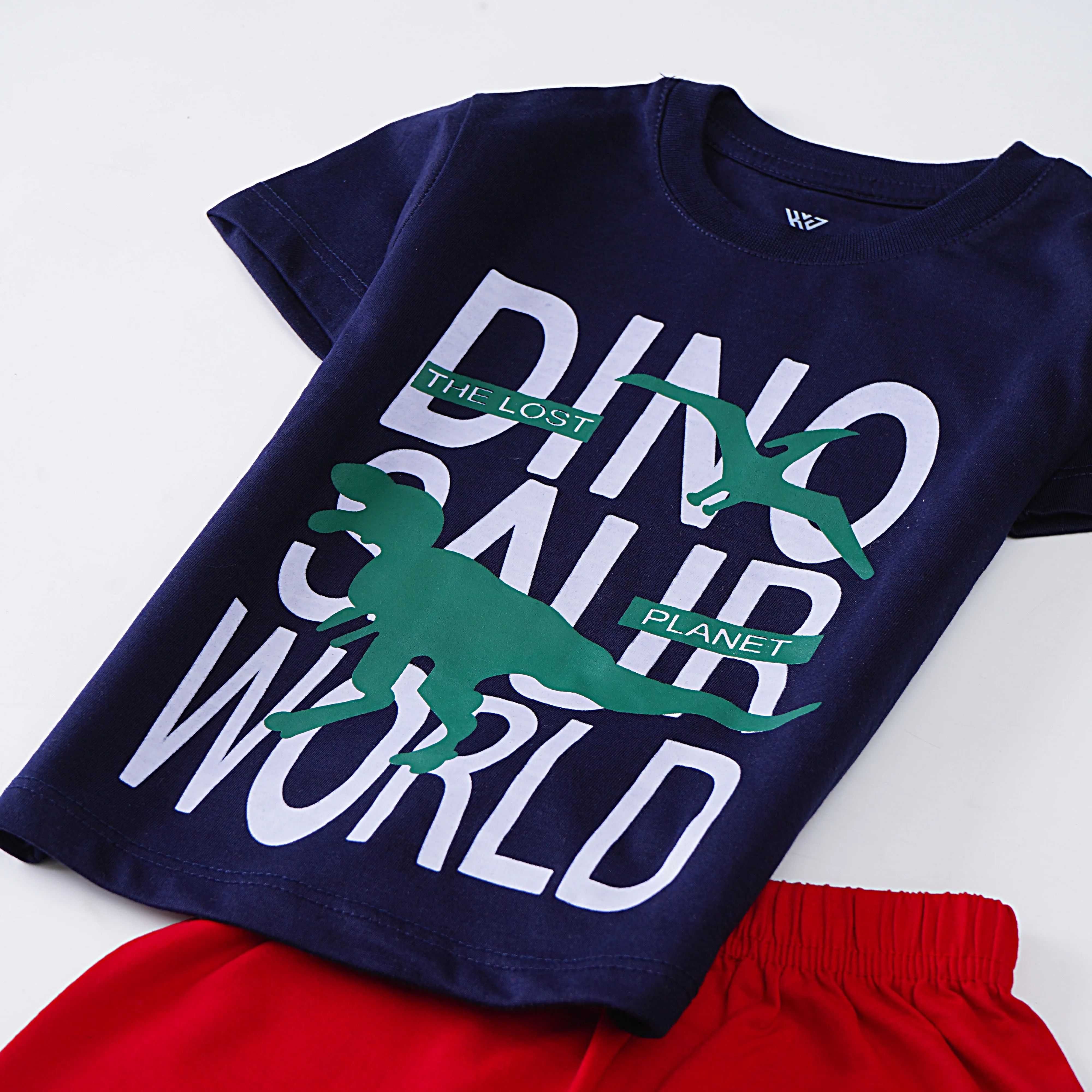 Boys Half Sleeves 2 Piece Suit (Dino)