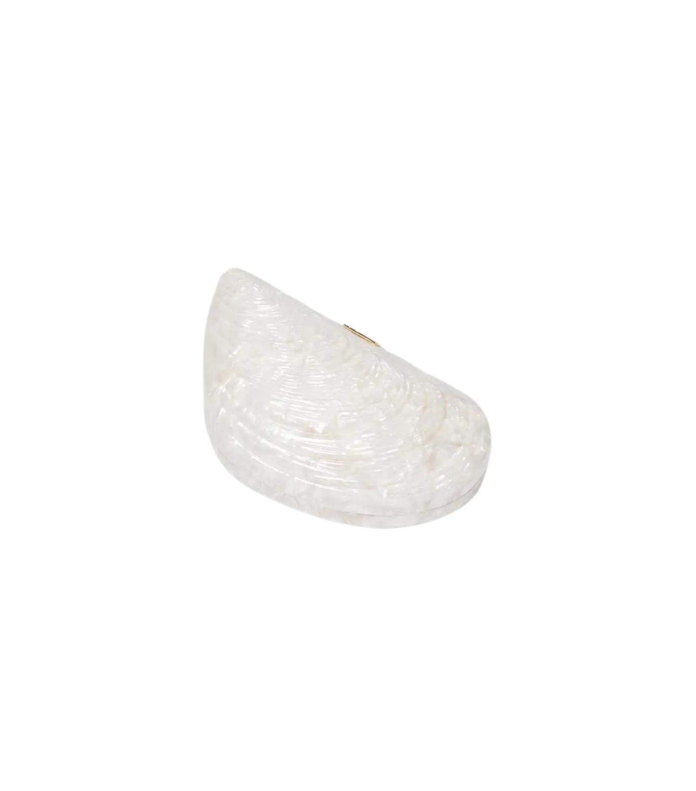 Bridget Oyster Clutch in Pearl
