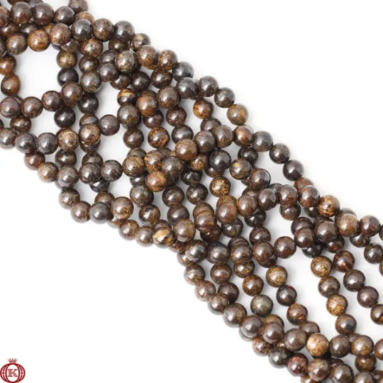 Bronzite Beads Smooth Round