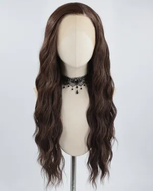 Brown Wavy Synthetic Lace Front Wig WW076