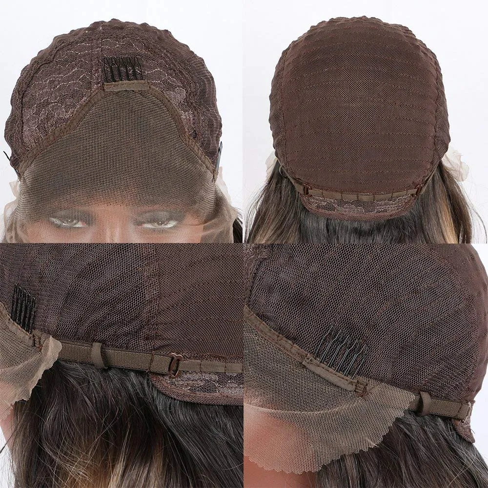 Brown Wavy Synthetic Lace Front Wig WW076
