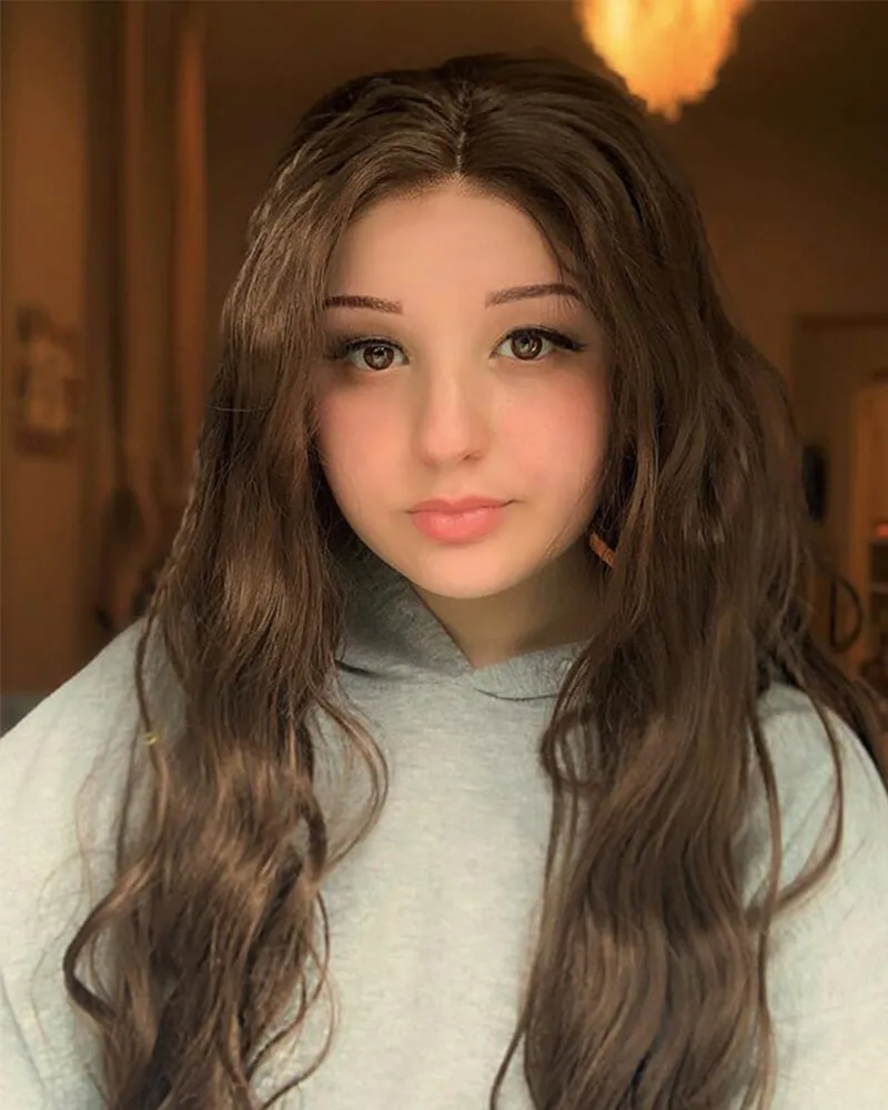 Brown Wavy Synthetic Lace Front Wig WW076