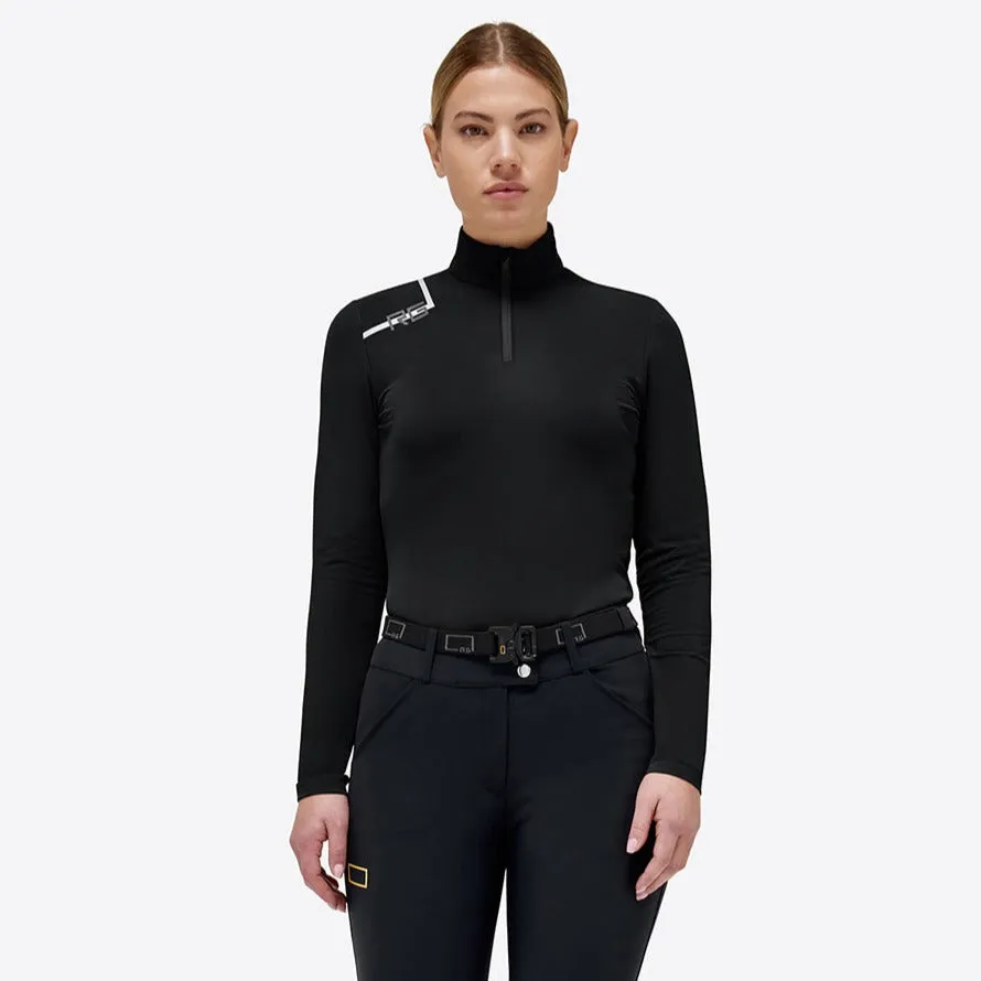 Brushed L/S Zip Jersey - Black