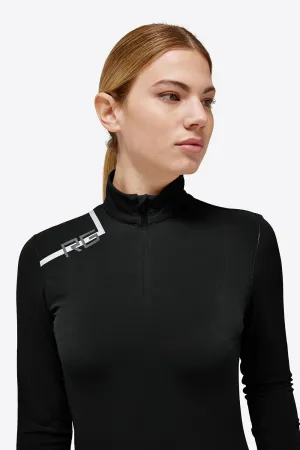 Brushed L/S Zip Jersey - Black