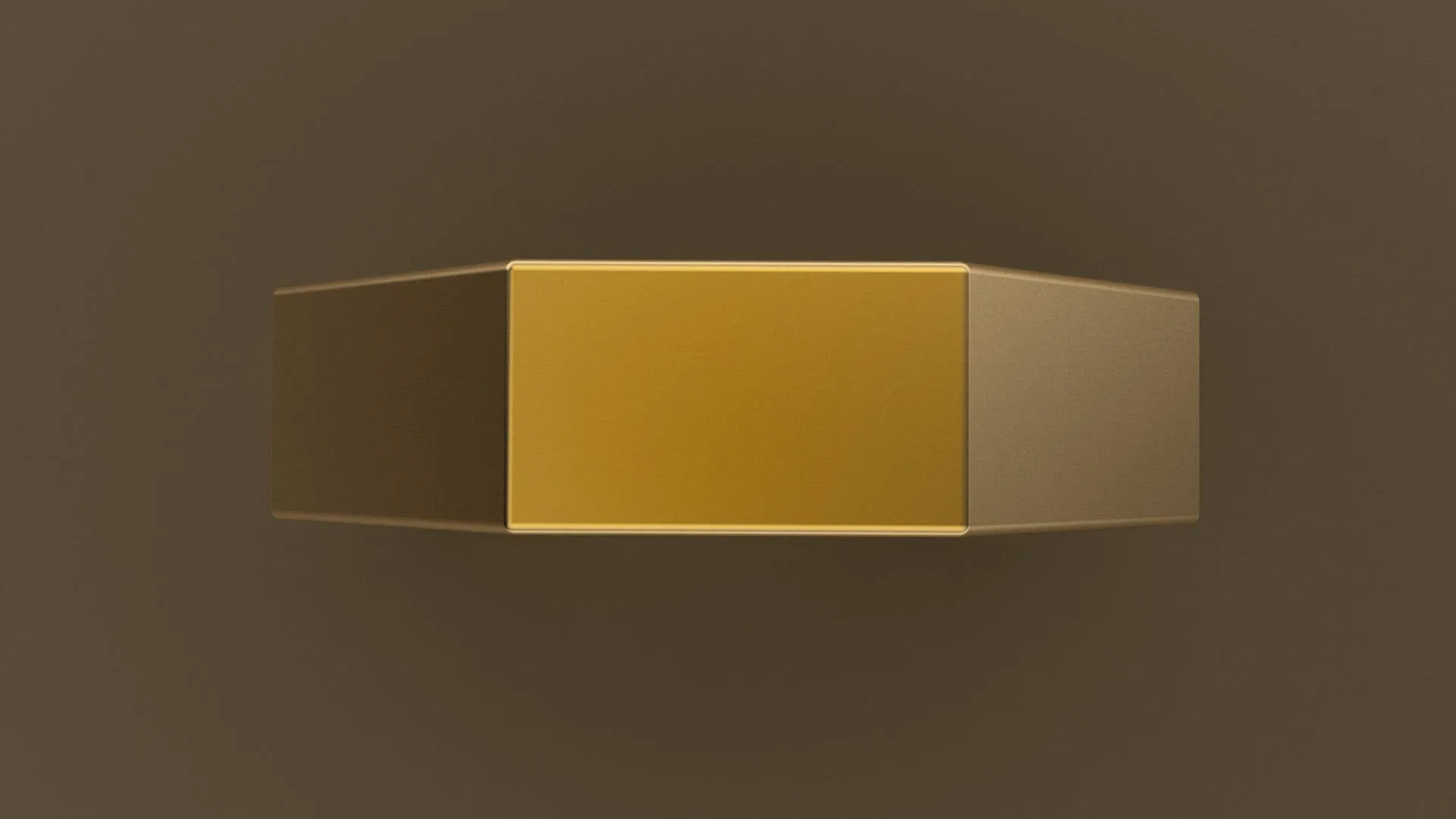 Brushed Yellow Gold 6mm Octagon Bolt Wedding Band