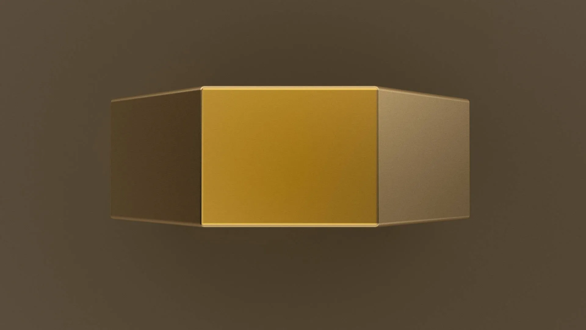 Brushed Yellow Gold 8mm Octagon Bolt Wedding Band
