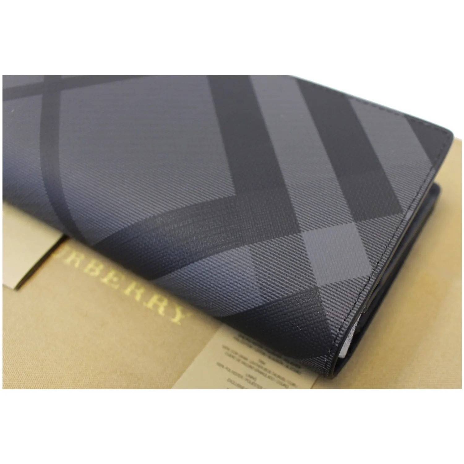 BURBERRY London Check and Leather Continental Wallet