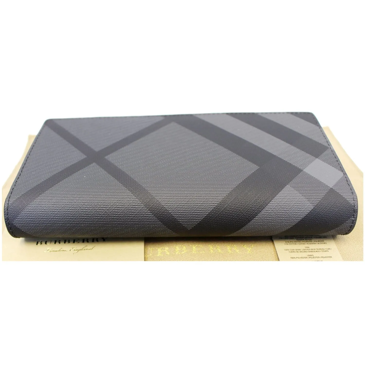 BURBERRY London Check and Leather Continental Wallet