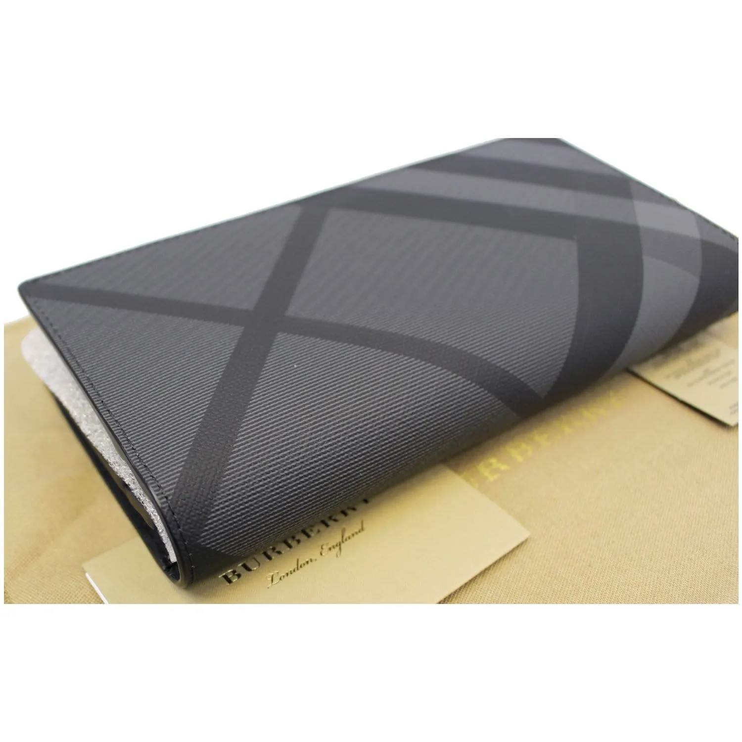 BURBERRY London Check and Leather Continental Wallet