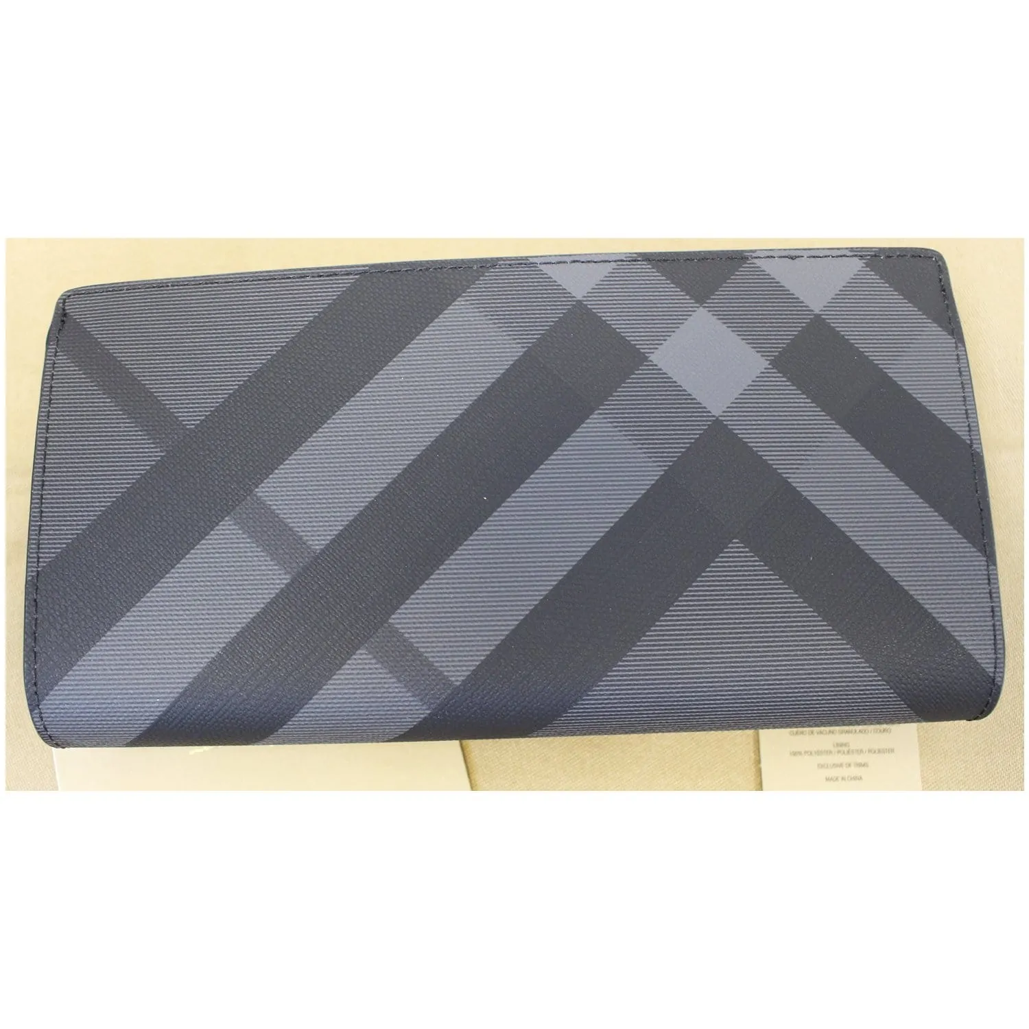 BURBERRY London Check and Leather Continental Wallet