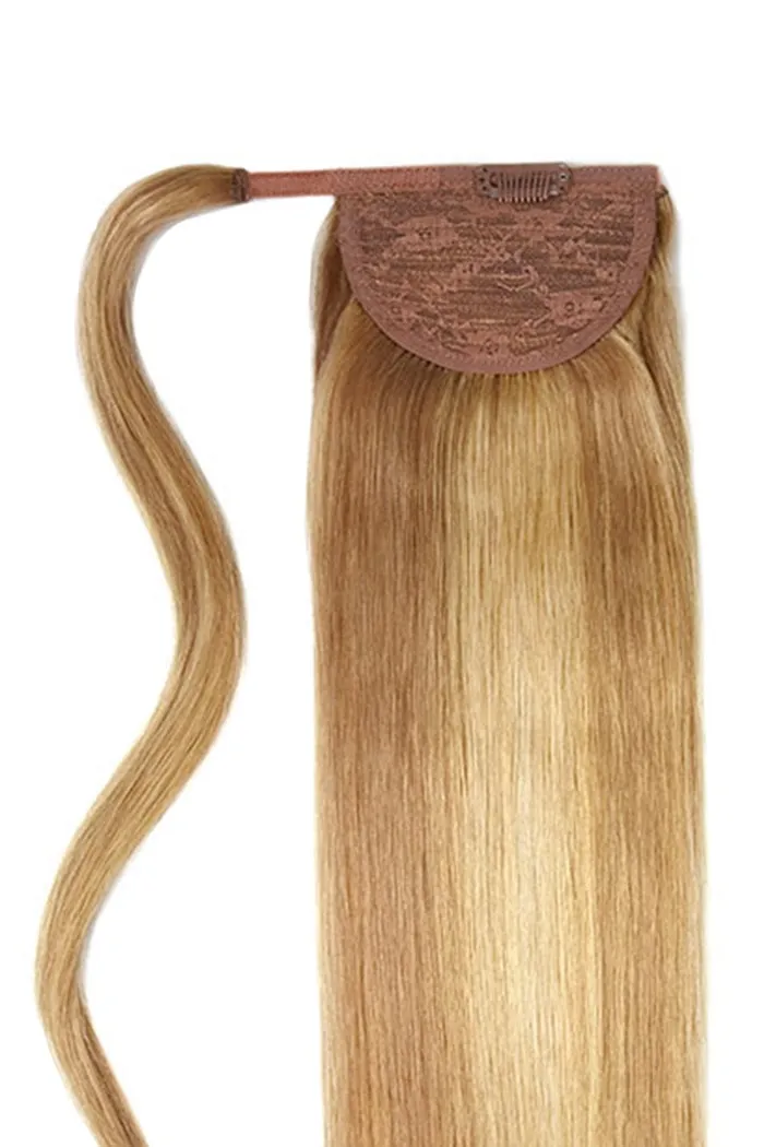 Butterscotch Blonde (#10/16) Straight Up Wrap Around Ponytail Extension
