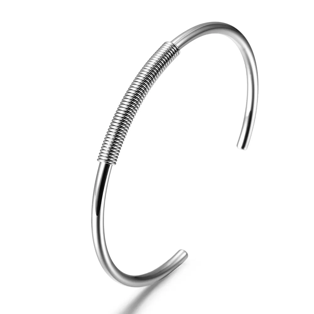 C-shaped smooth surface bracelet-NSB1678ST