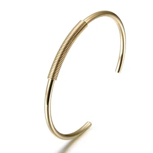 C-shaped smooth surface bracelet-NSB1678ST