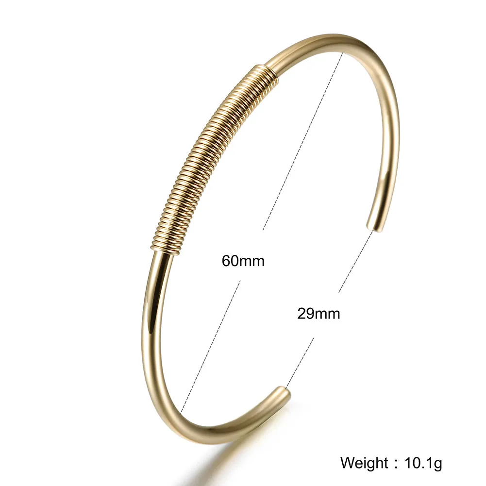 C-shaped smooth surface bracelet-NSB1678ST