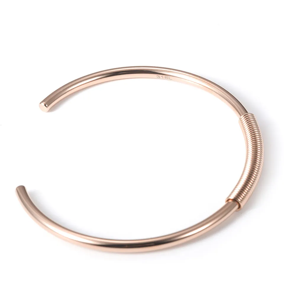 C-shaped smooth surface bracelet-NSB1678ST