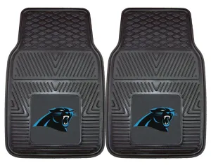 Carolina Panthers Car Mats Heavy Duty 2 Piece Vinyl
