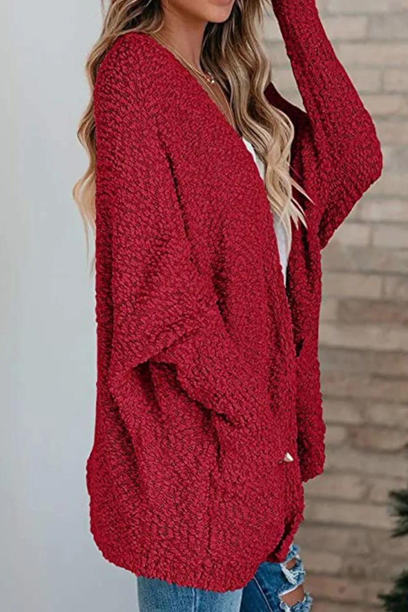 Casual Daily Solid Doll Sleeve Cardigan(5 Colors)
