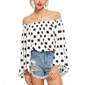 Casual Flare Sleeve Off-Shoulder