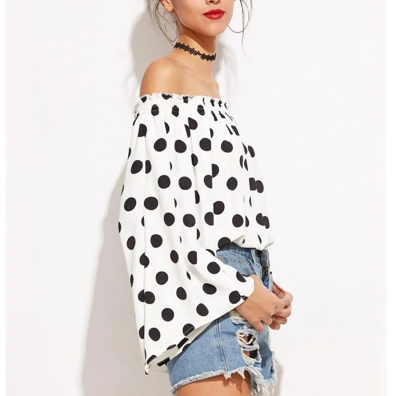 Casual Flare Sleeve Off-Shoulder