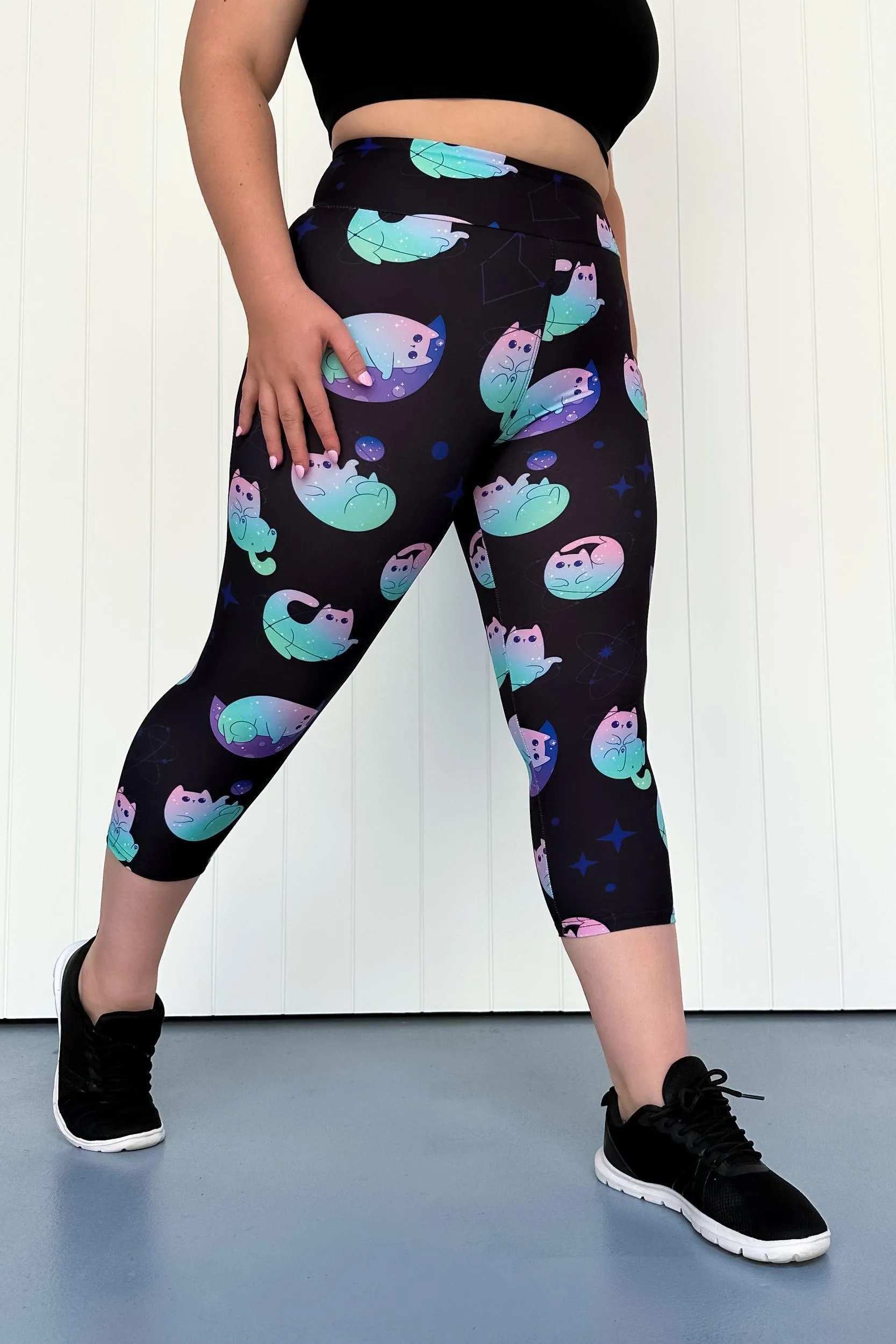 Celestial Cat - Casual - Capri Leggings