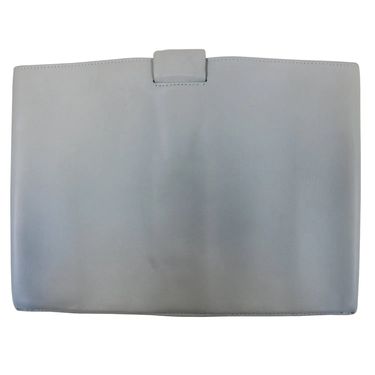 CELINE Knotted Leather Clutch Powder Blue