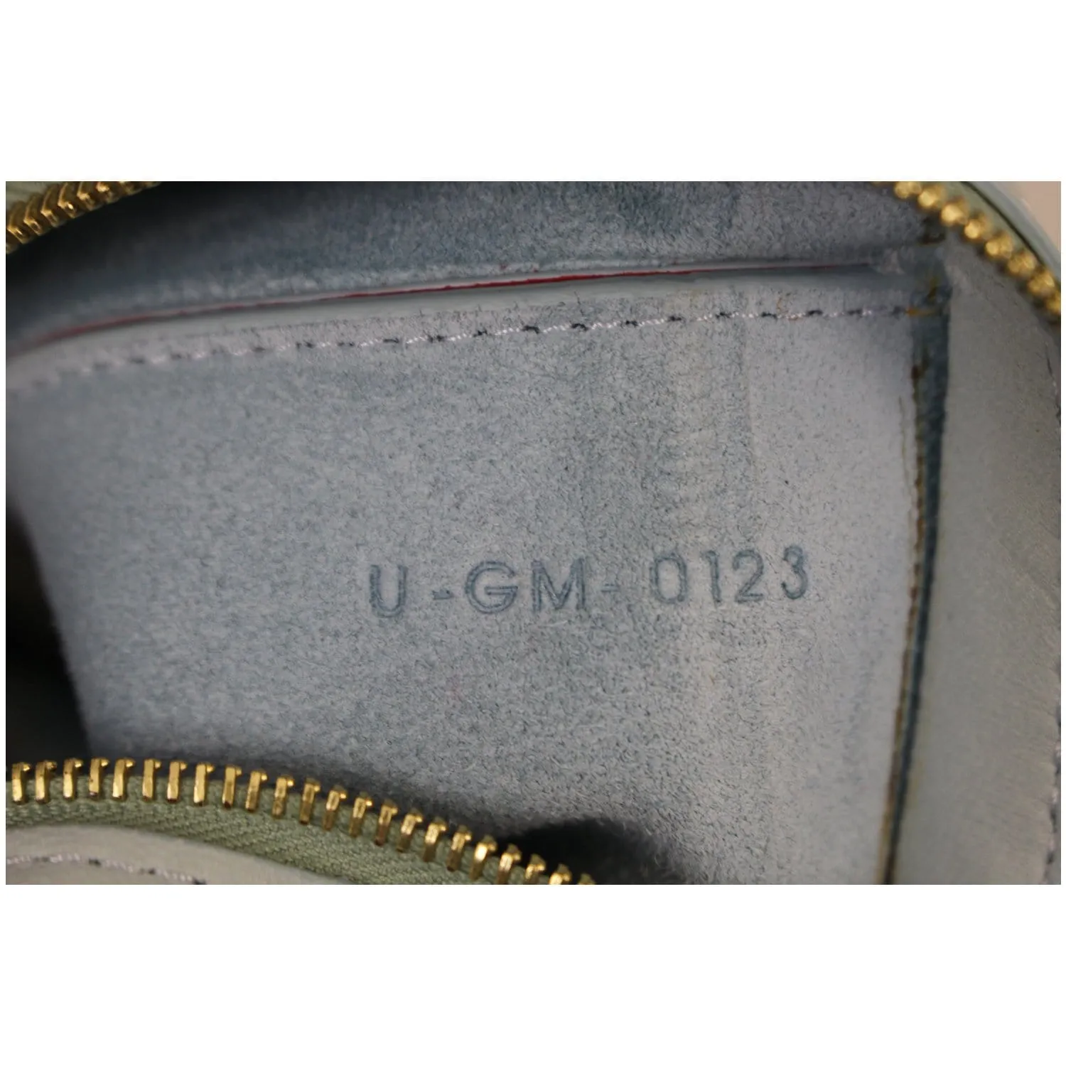 CELINE Knotted Leather Clutch Powder Blue