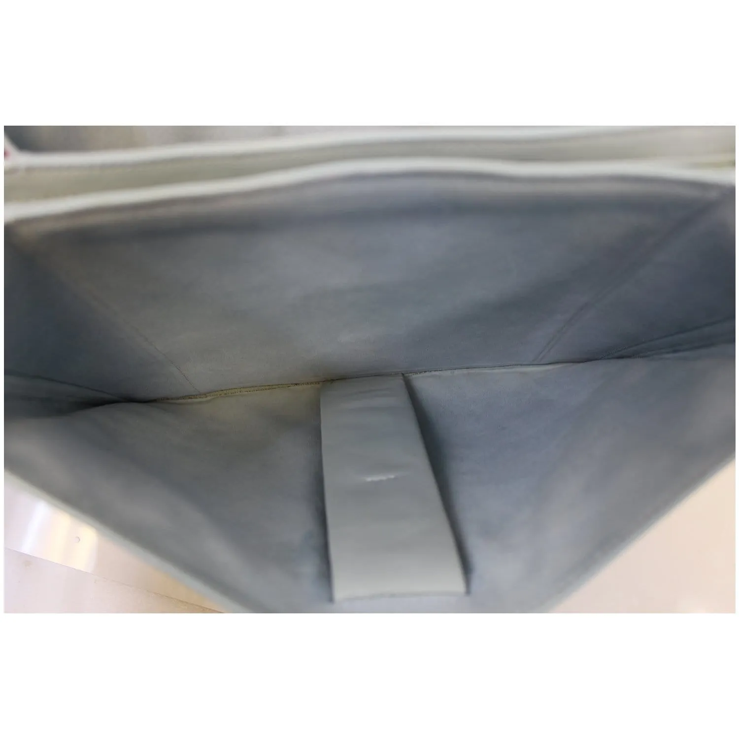 CELINE Knotted Leather Clutch Powder Blue