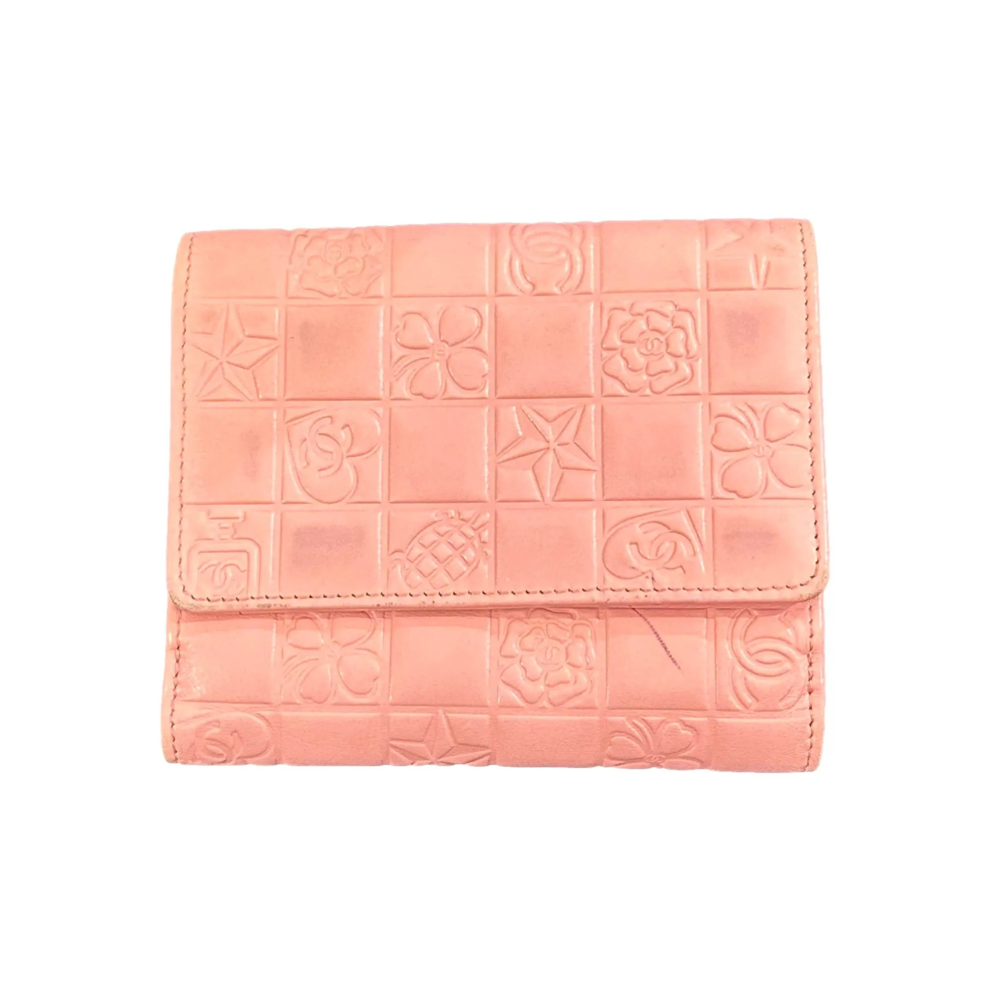 Chanel Baby Pink Icon Print Wallet