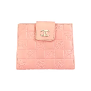 Chanel Baby Pink Icon Print Wallet
