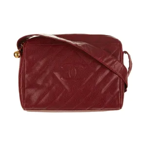 Chanel Bordeaux Logo Shoulder Bag