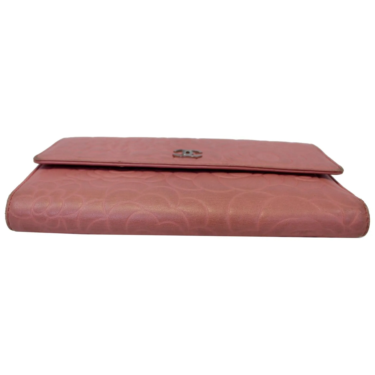 CHANEL Camellia Leather Trifold Wallet Pink - 25% OFF