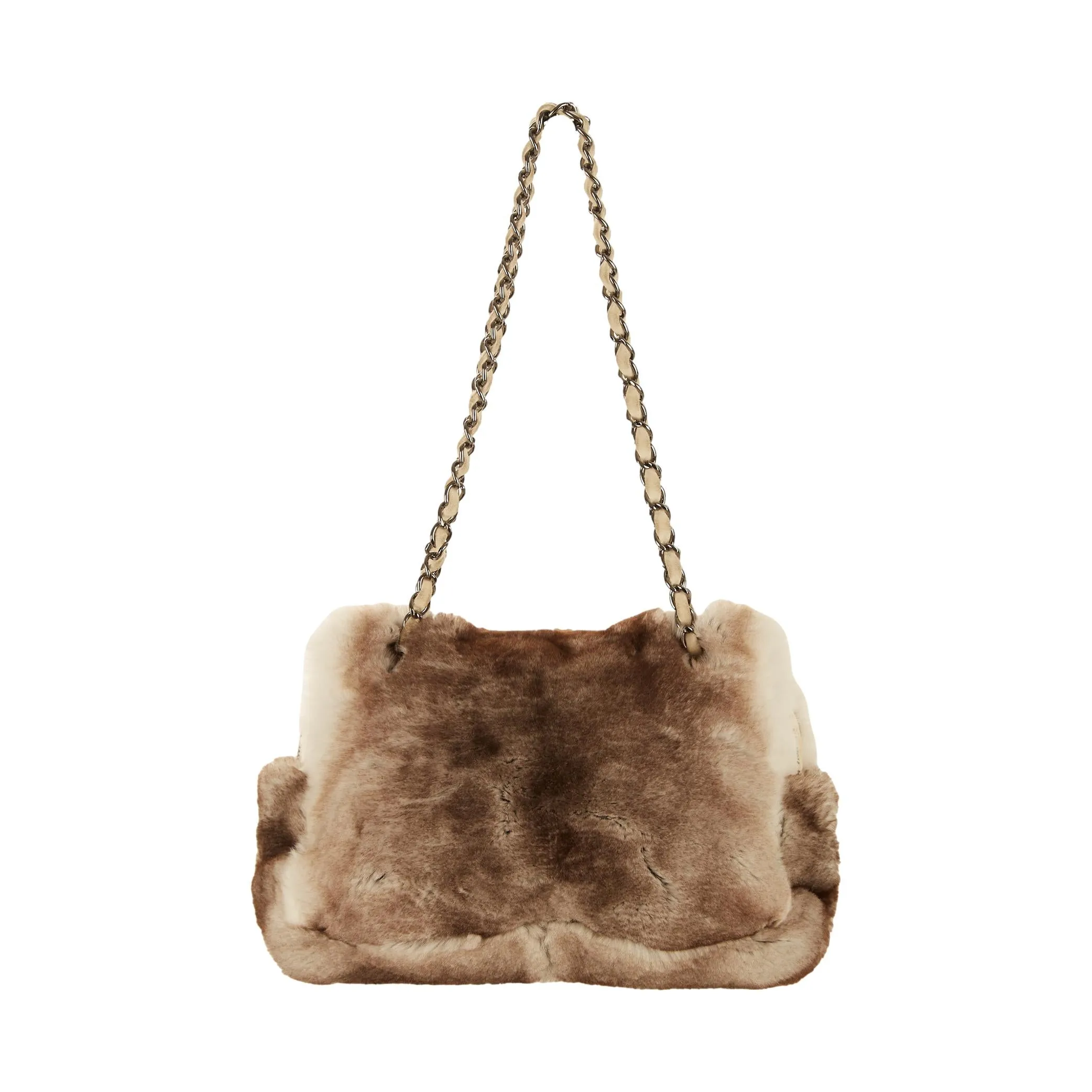 Chanel Fur Chain Flap Bag