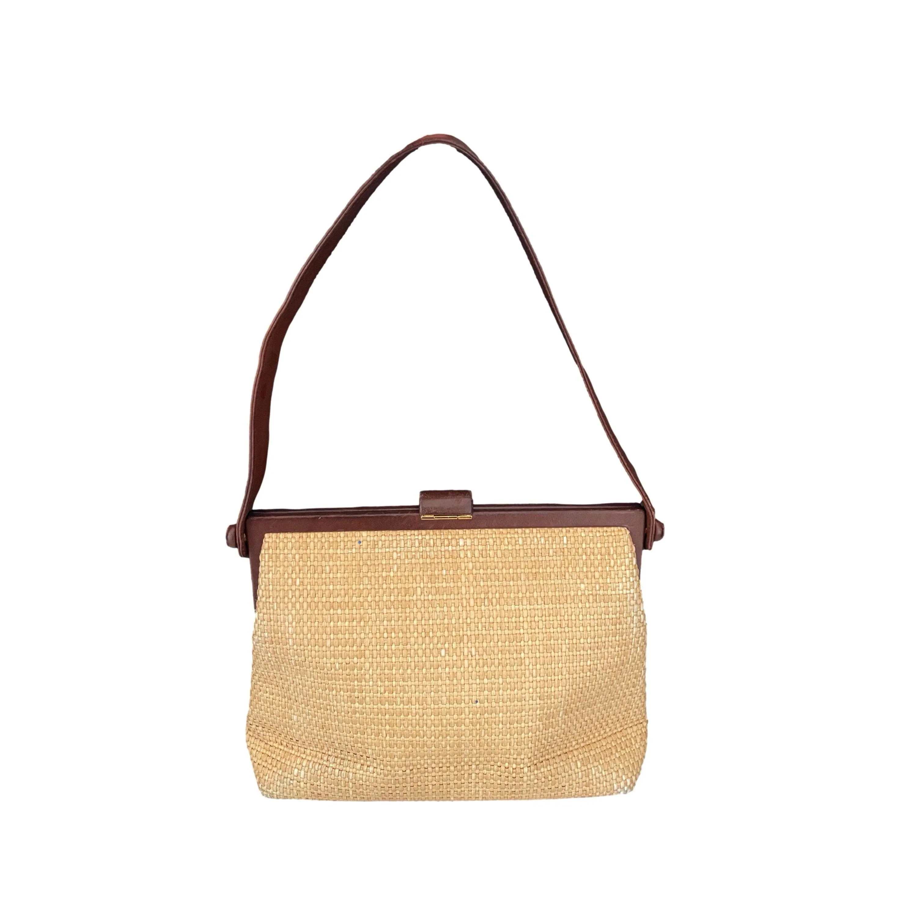 Chanel Straw Wicker Shoulder Bag