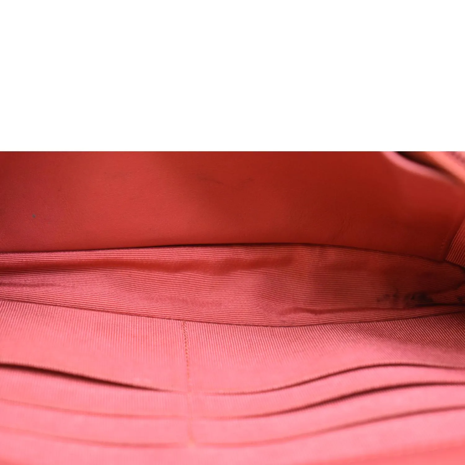 CHANEL WOC Patent Leather Wallet On Chain Clutch Bag Orange