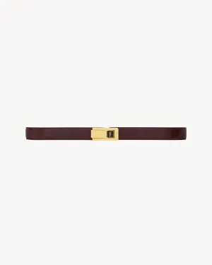 Charniere Buckle Belt In Smooth Leather
